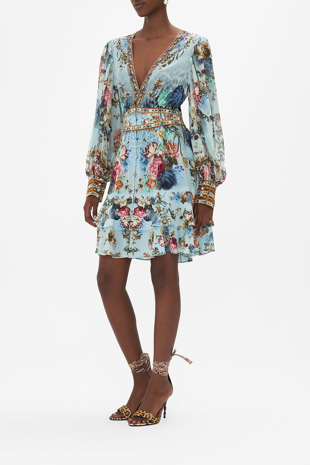 BUTTON FRONT FRILL DRESS LETTERS TO LEO