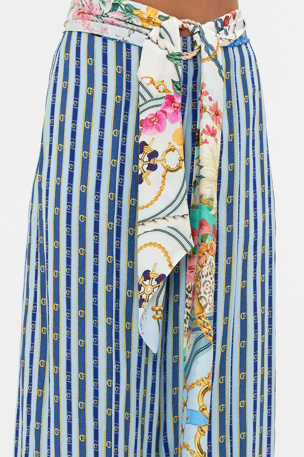 SCARF BELT WIDE LEG PANT AMALFI LULLABY