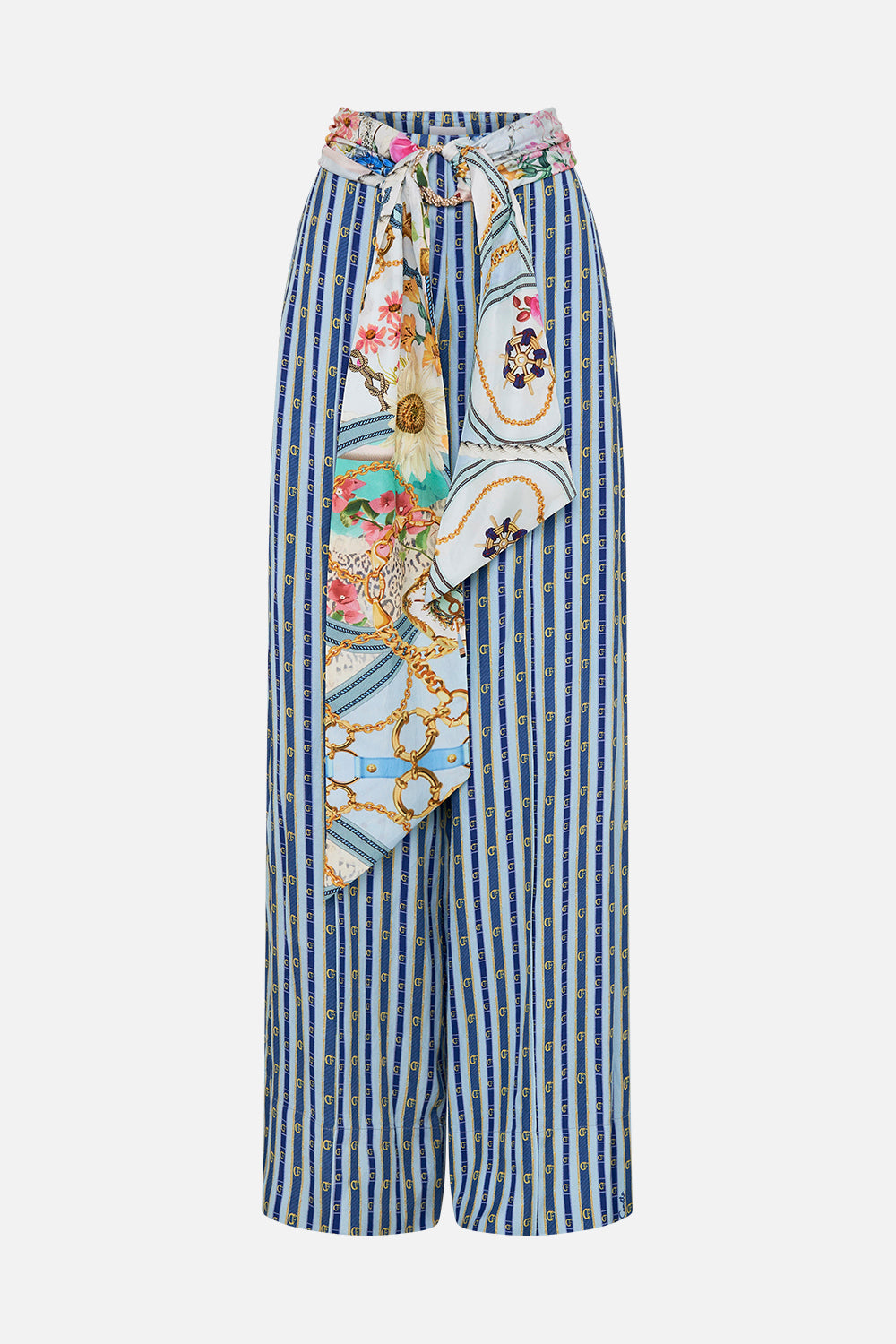 SCARF BELT WIDE LEG PANT AMALFI LULLABY