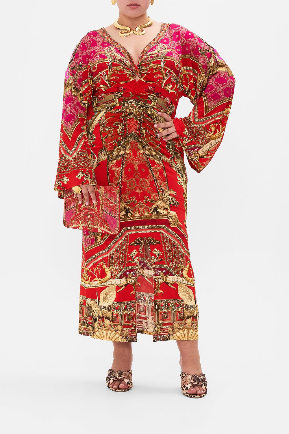 RUCHED FRONT JERSEY DRESS SWEET SOPRANO