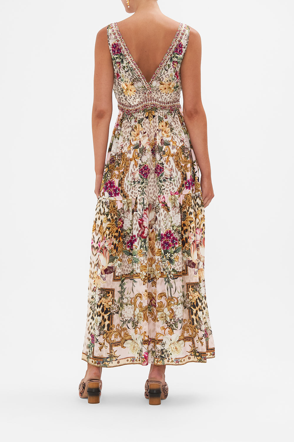 SHIRRED WAIST DETAIL LONG DRESS BAMBINO BLISS