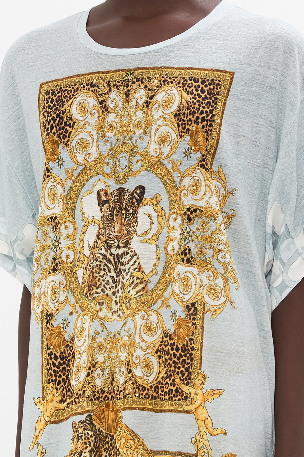 PANELLED SIDE SPLIT TEE PALAZZO PRIDE