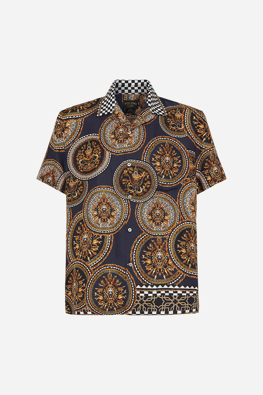 SHORT SLEEVE CAMP COLLARED SHIRT DUOMO KALEIDO