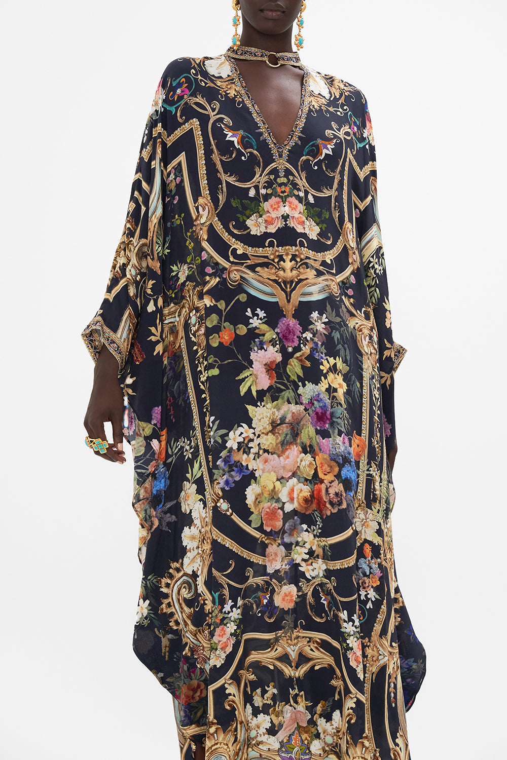 KAFTAN WITH HIGH COLLAR STAND PLAY YOUR CARDS RIGHT