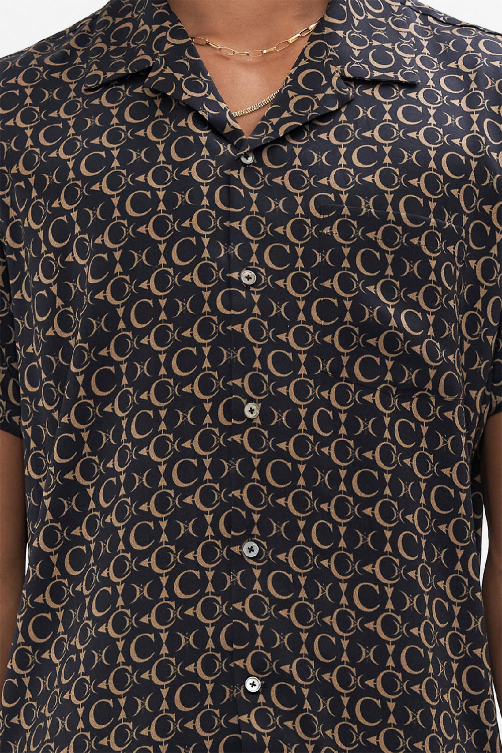 SHORT SLEEVE CAMP COLLARED SHIRT A NIGHT AT THE OPERA