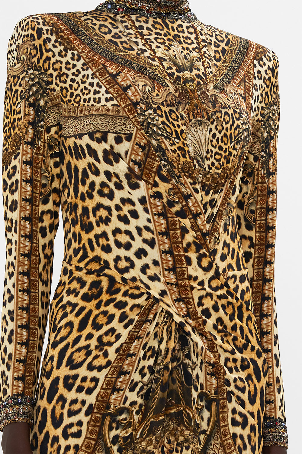 CROSS FRONT MIDI DRESS STANDING OVATION