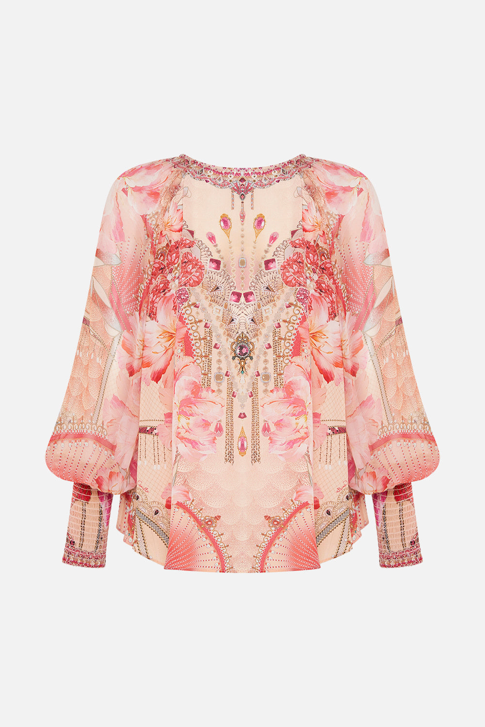 SHIRRED CUFF BLOUSE ADORE ME