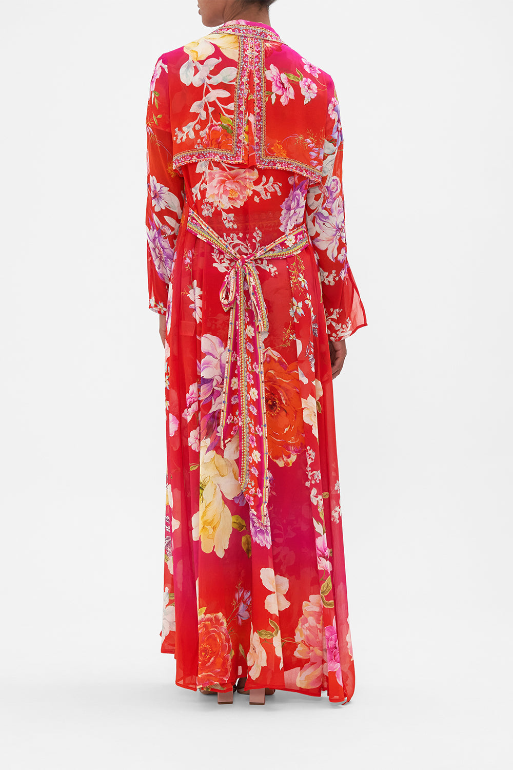 PRINTED TRENCH KISS AND TELL