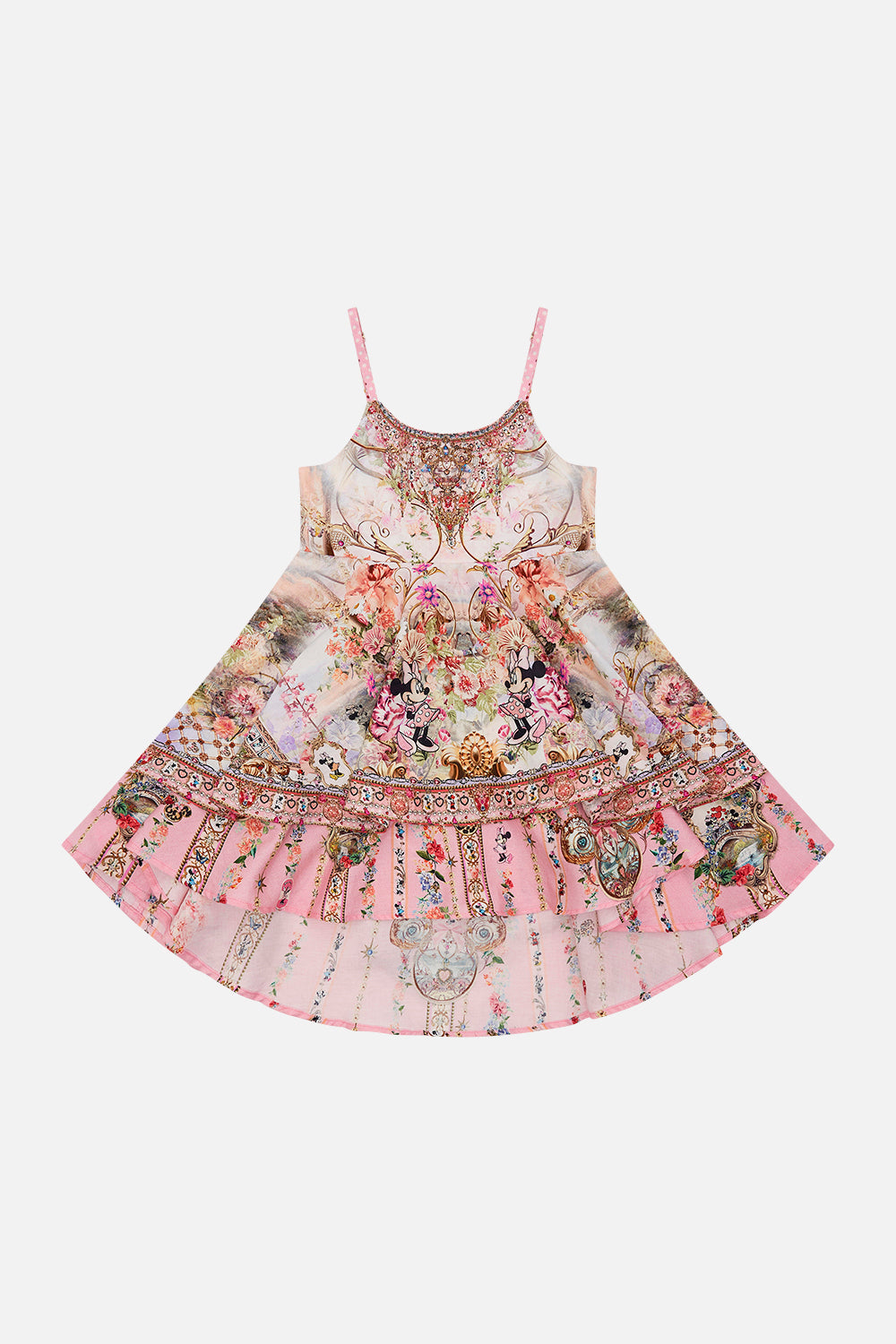 KIDS ROUND NECK TIERED DRESS 4-10 MINNIE MOUSE MAGIC