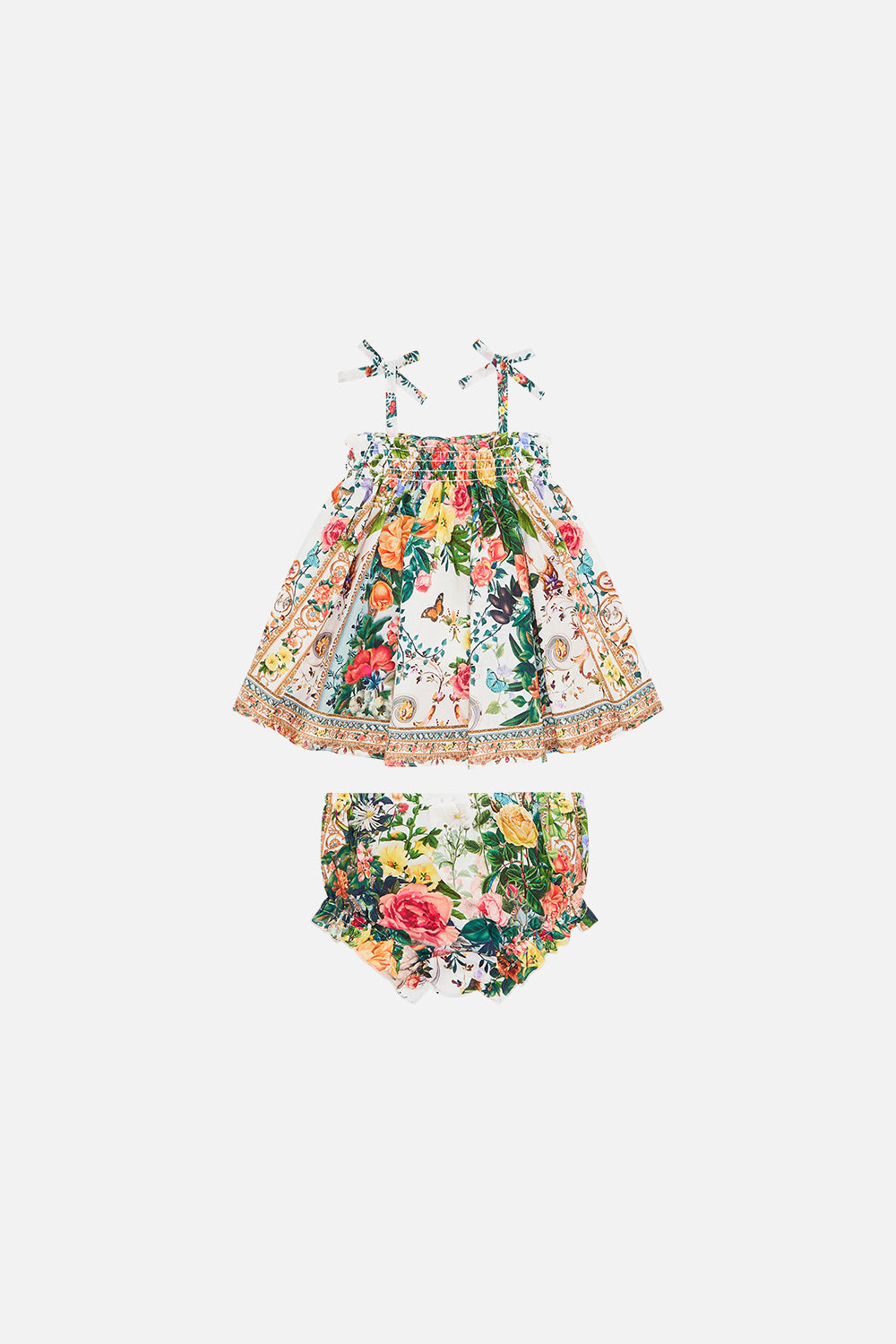 Product view of Milla By CAMILLA babies bloomer set in Renaissance Romance print