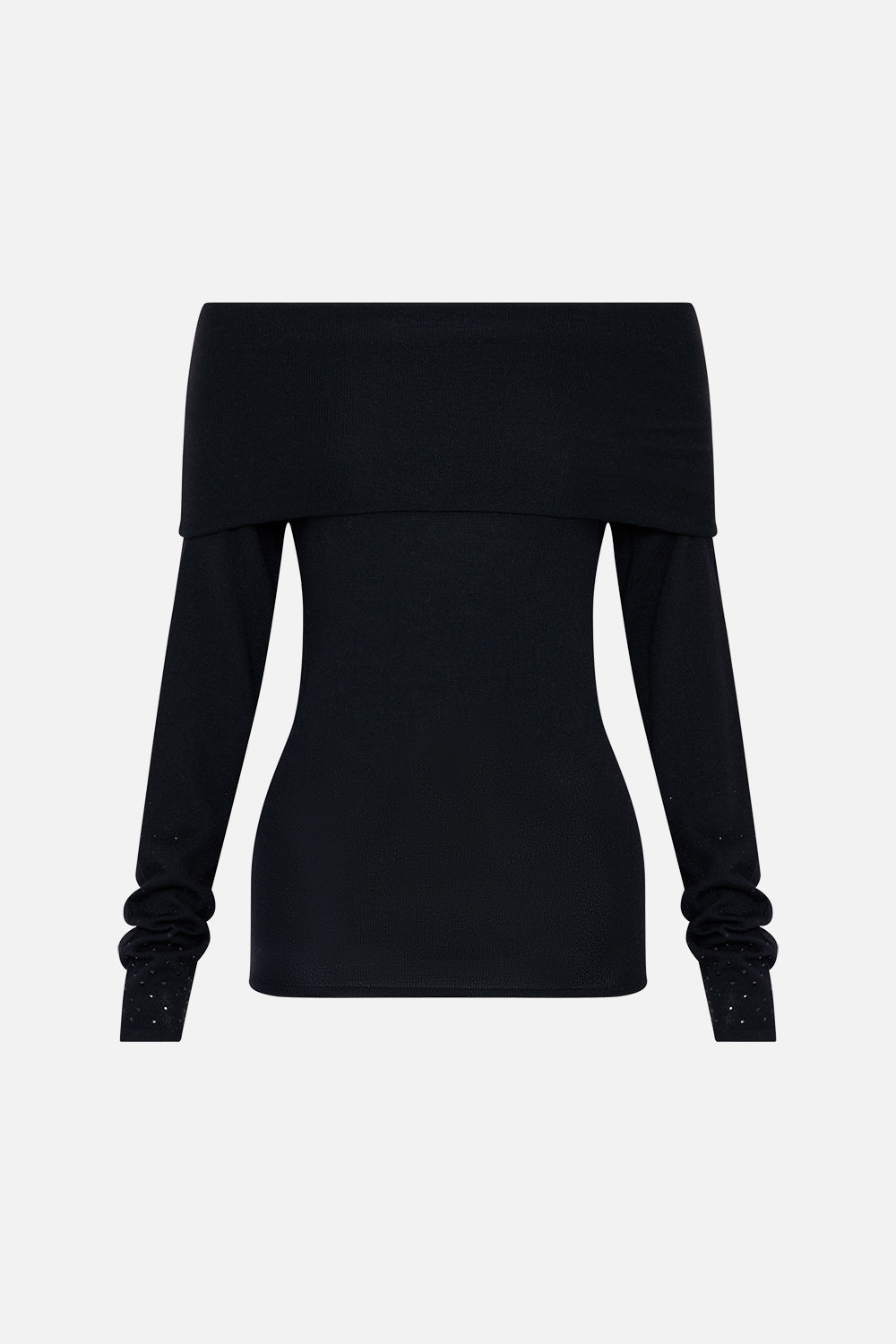 OFF SHOULDER KNIT TOP CURTAIN CALL CHAOS