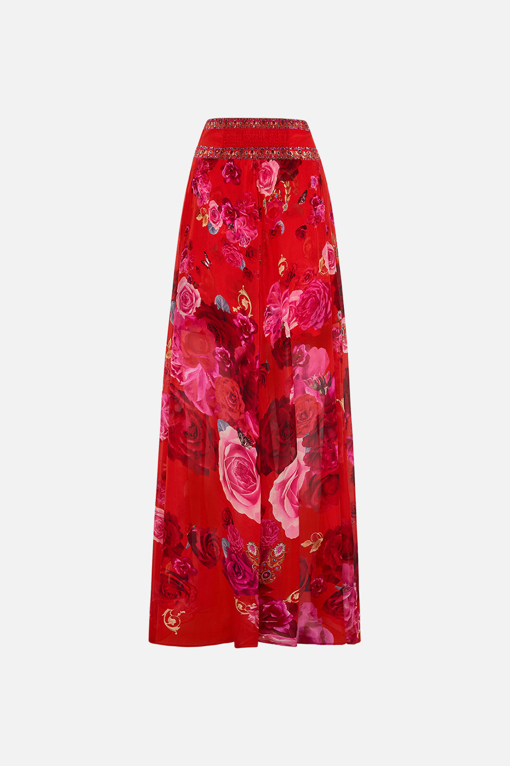 SHEER WIDE LEG PANT ITALIAN ROSA