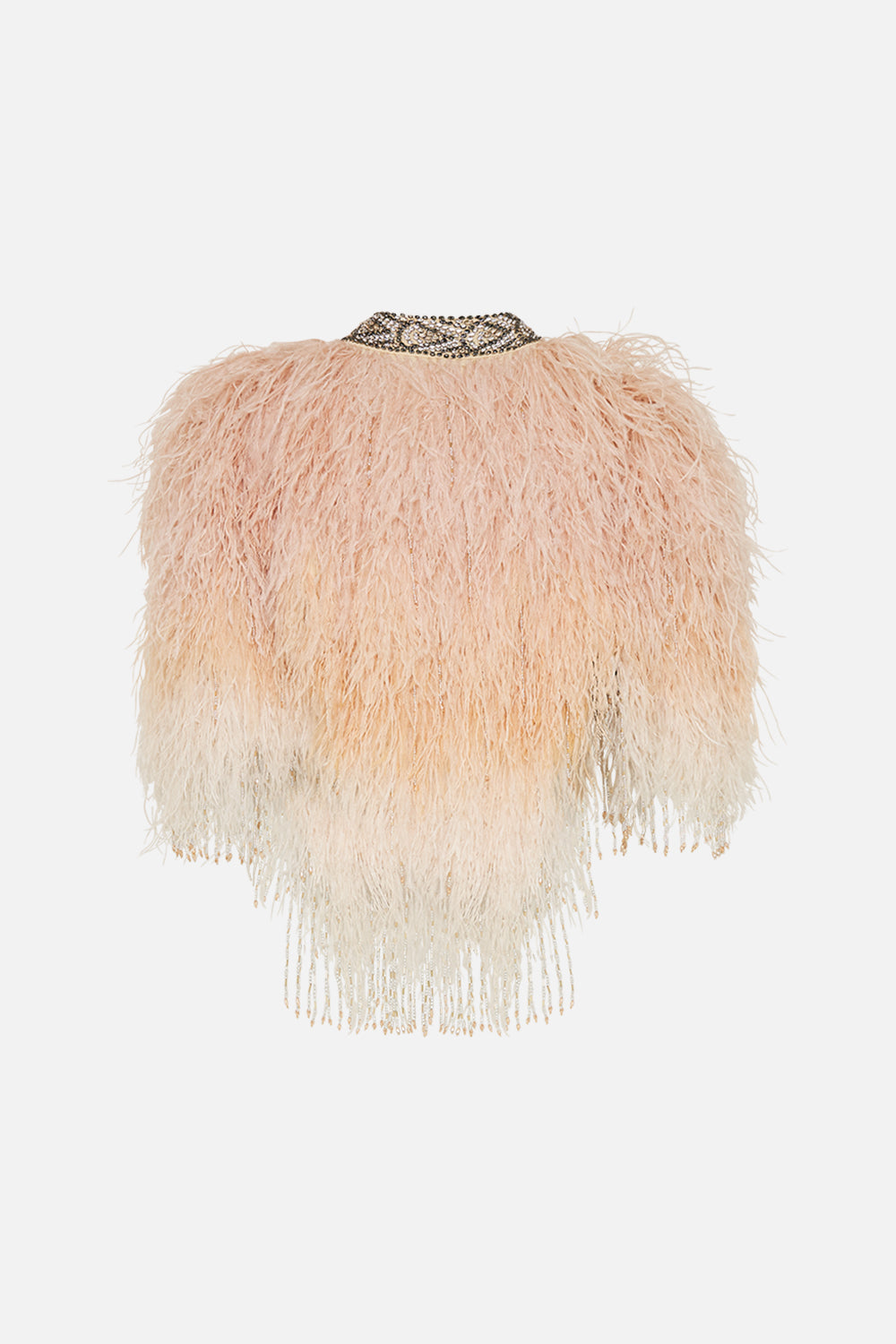 FEATHER BEADED GILET MOSAIC MUSE