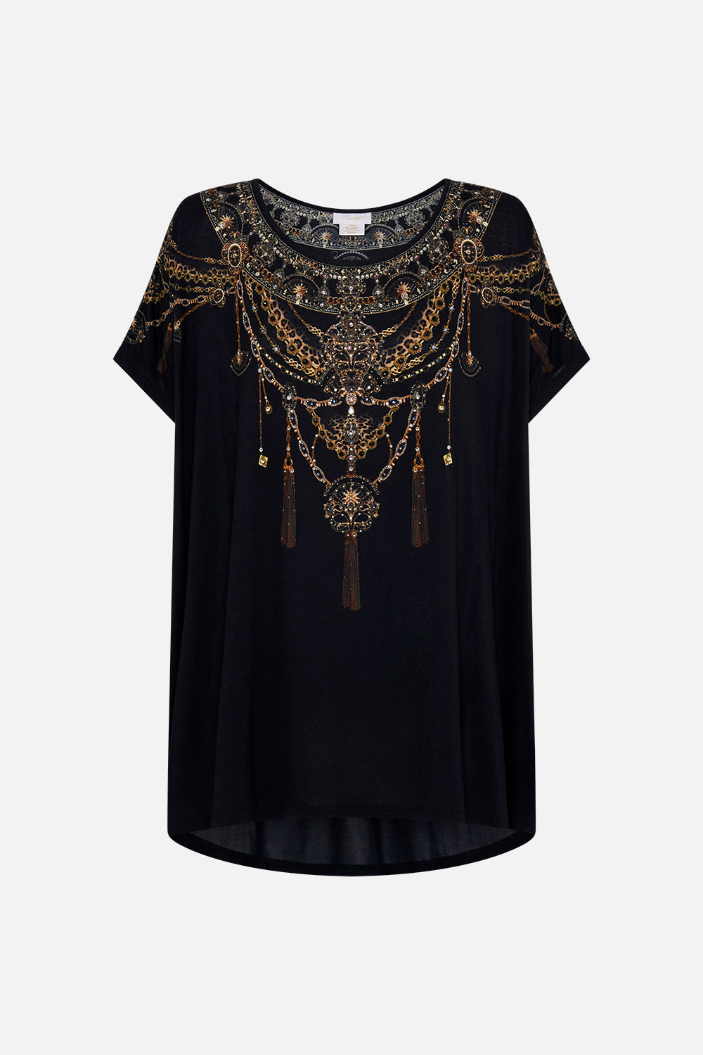 CAMILLA luxury graphic tee in Masked At Moonlight print