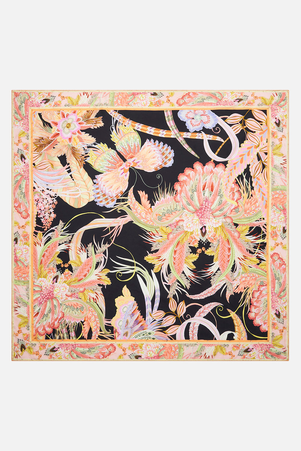 CAMILLA designer silk scarf in Lady of The Moon print