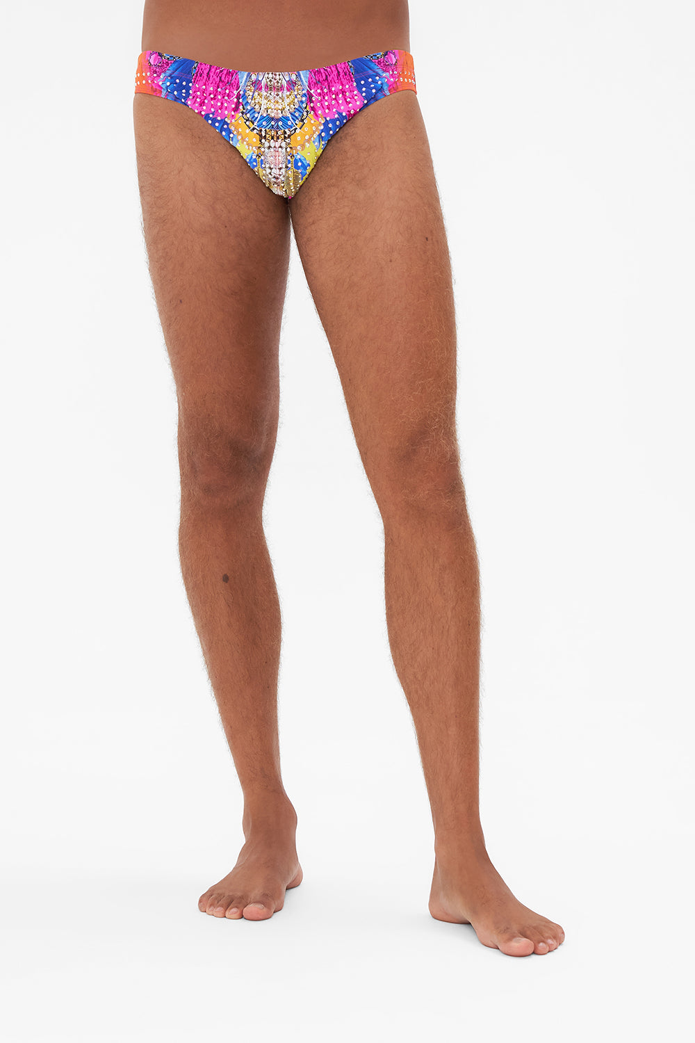 MENS ATHLETIC SWIM BRIEF - FULLY CRYSTALLED DANCING WITH DESTINY