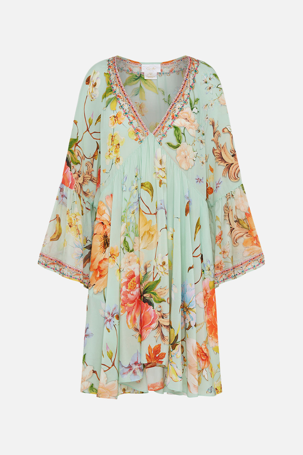 A-LINE RUFFLE SLEEVE DRESS TALK THE WALK