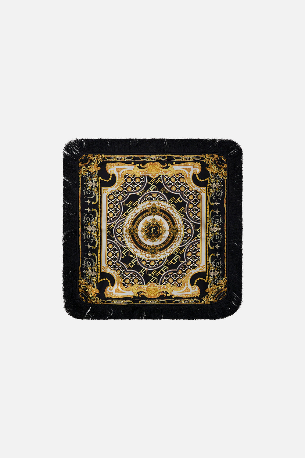 Product view of VILLA CAMILLA small square cushion in Tether Me Not print