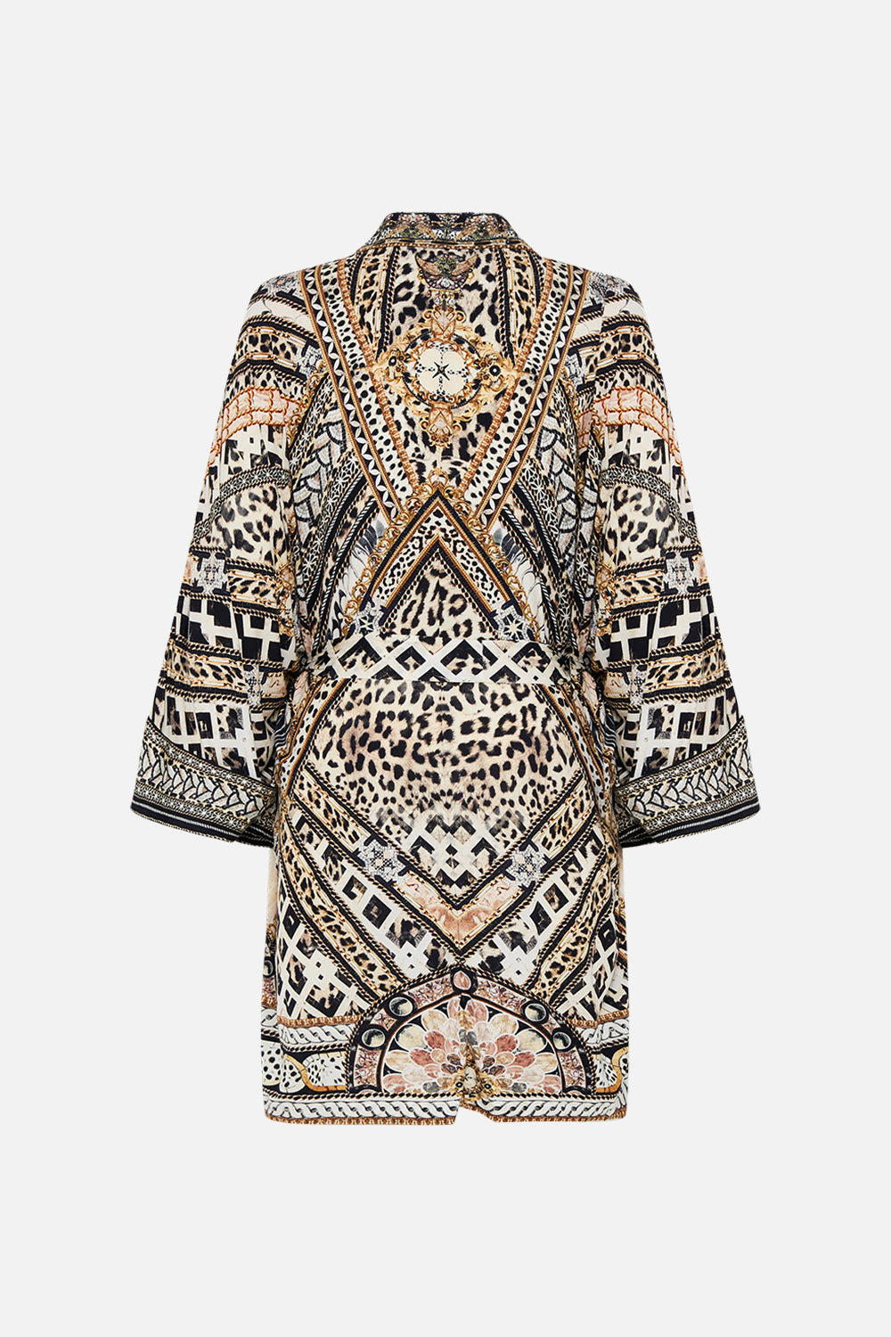 Back product view CAMILLA animal print robe in Mosaic Muse