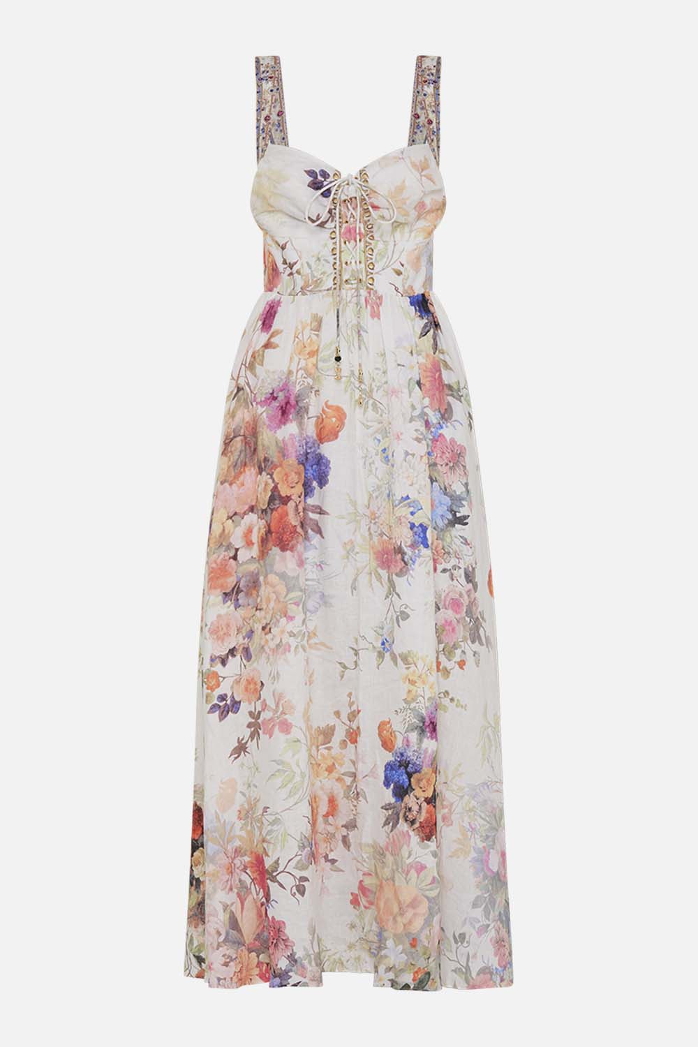 EYELET BUSTIER DRESS FRIENDS WITH FRESCOS