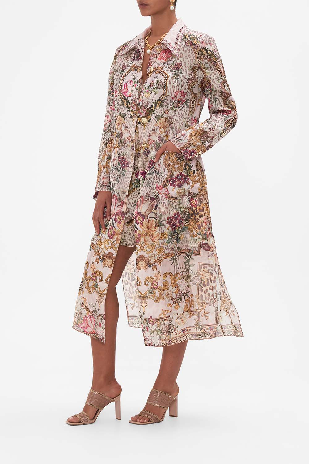 LONG BUTTON FRONT COAT BAMBINO BLISS