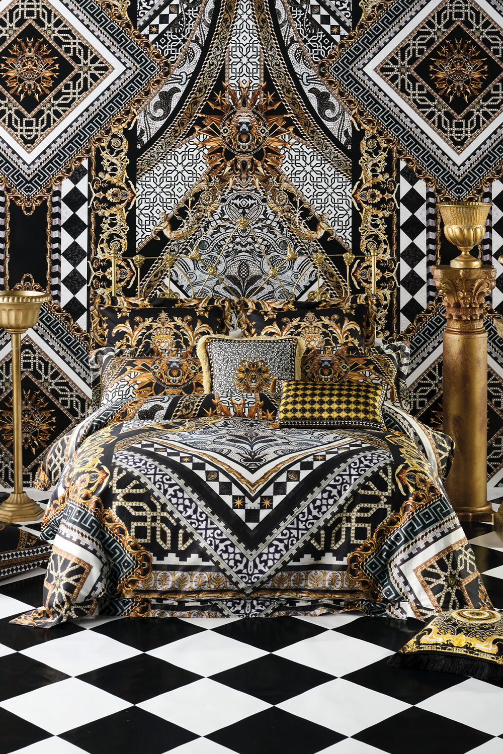 Product view of VILLA CAMILLA home printed quilt cover set in Duomo Dynasty print