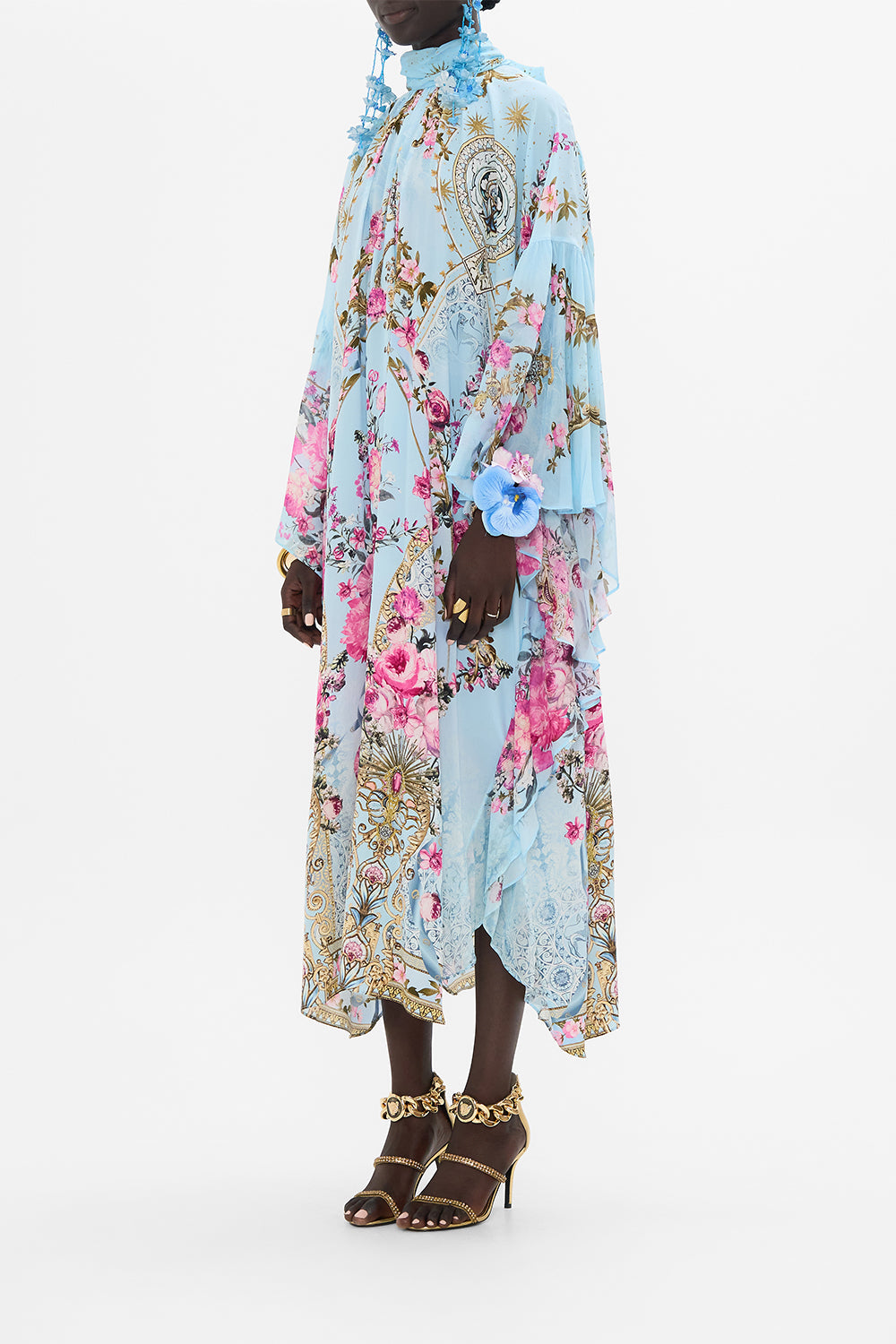 CAMILLA silk kaftan in Down The Garden Path print