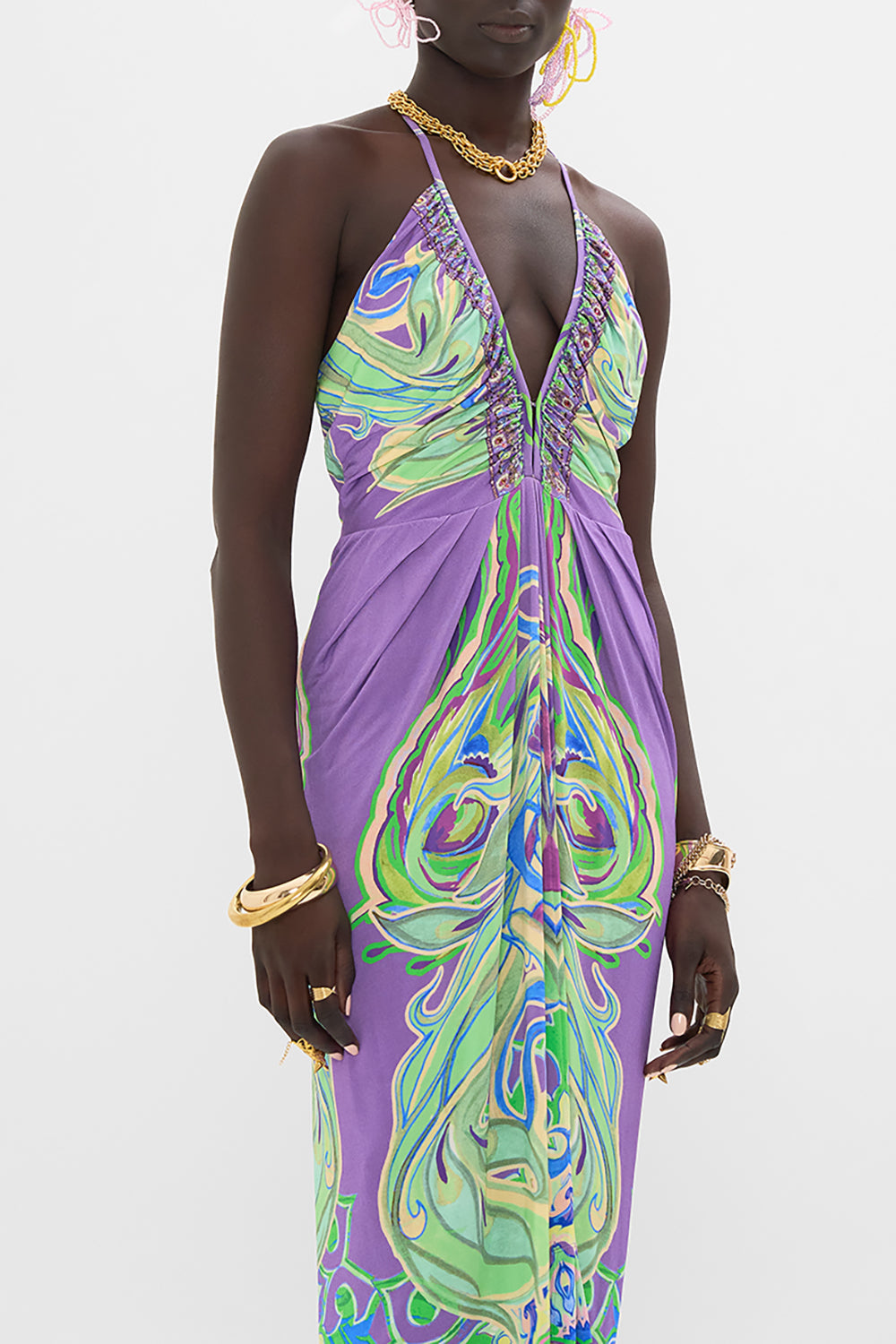 CAMILLA jersey dress in Amsterdam Jewel print