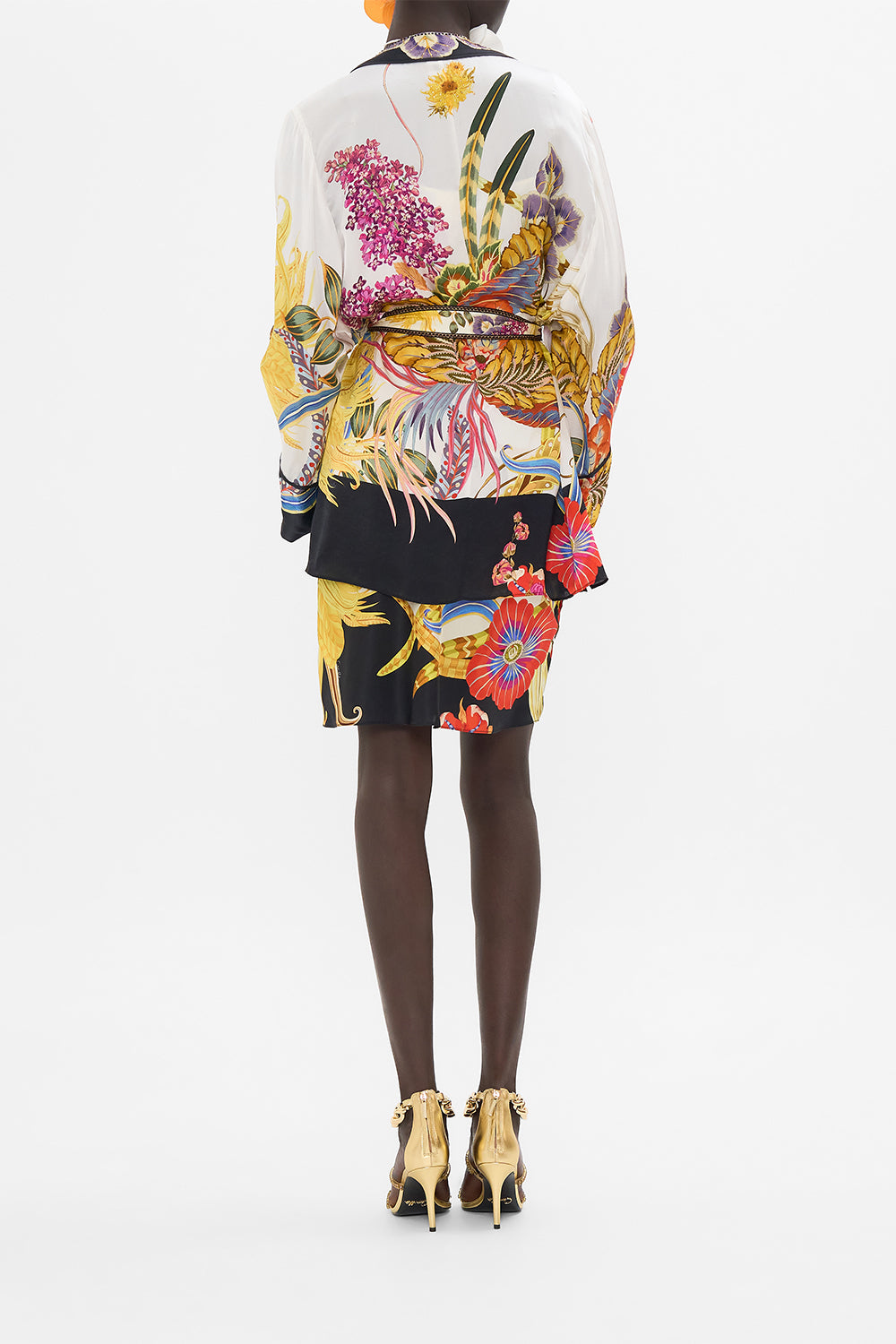 CAMILLA shirt silk kimono in Sunflowers On My Mind print