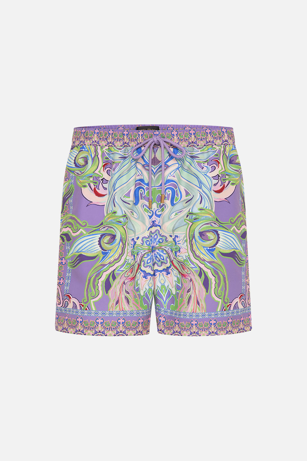 Hotel Franks By CAMILLA mens purple boardshorts in Amsterdam Jewel print