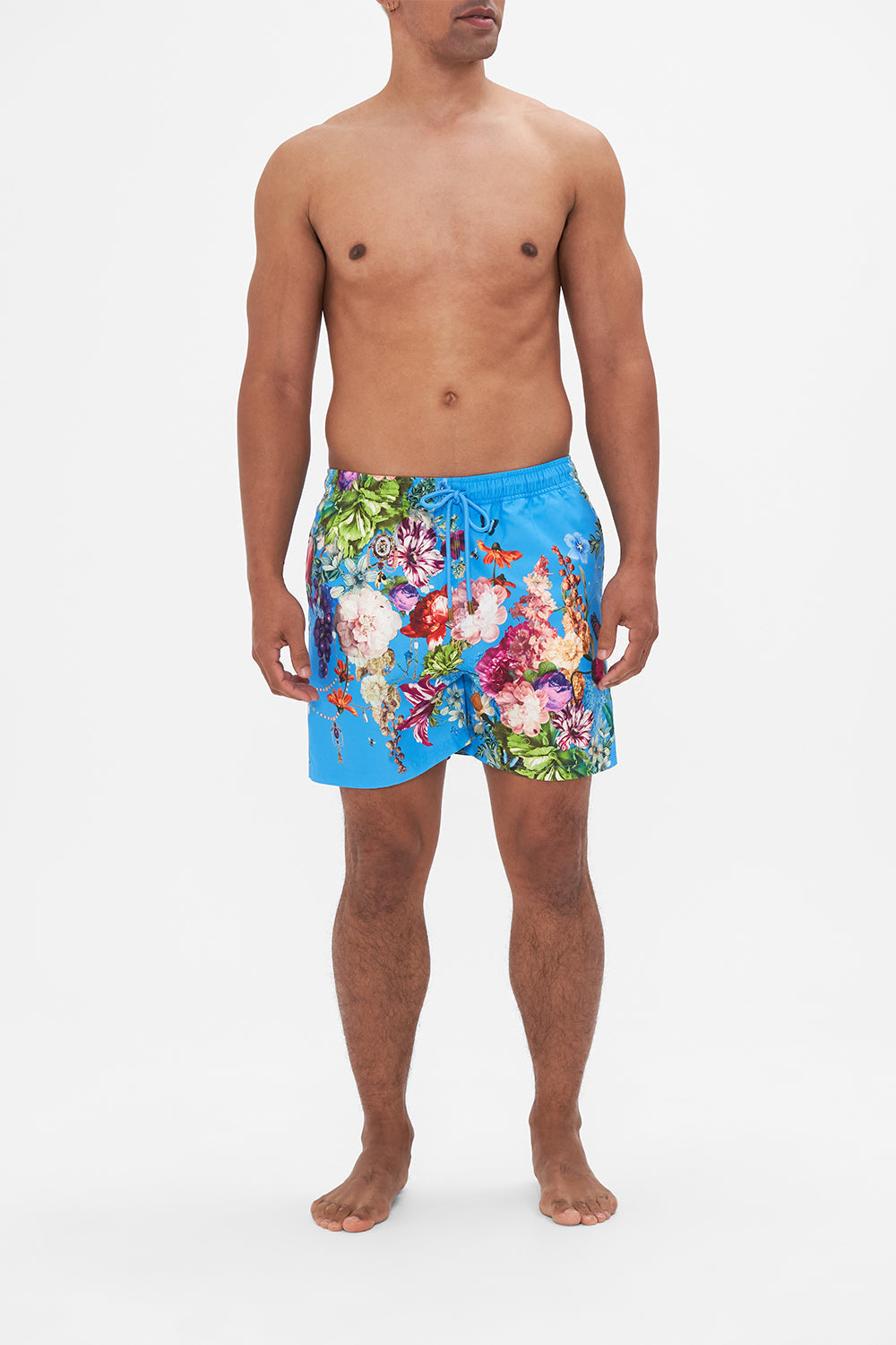 Hotel Fransk by CAMILLA mens blue floral print boardshorts in Nectar Of The Gods print