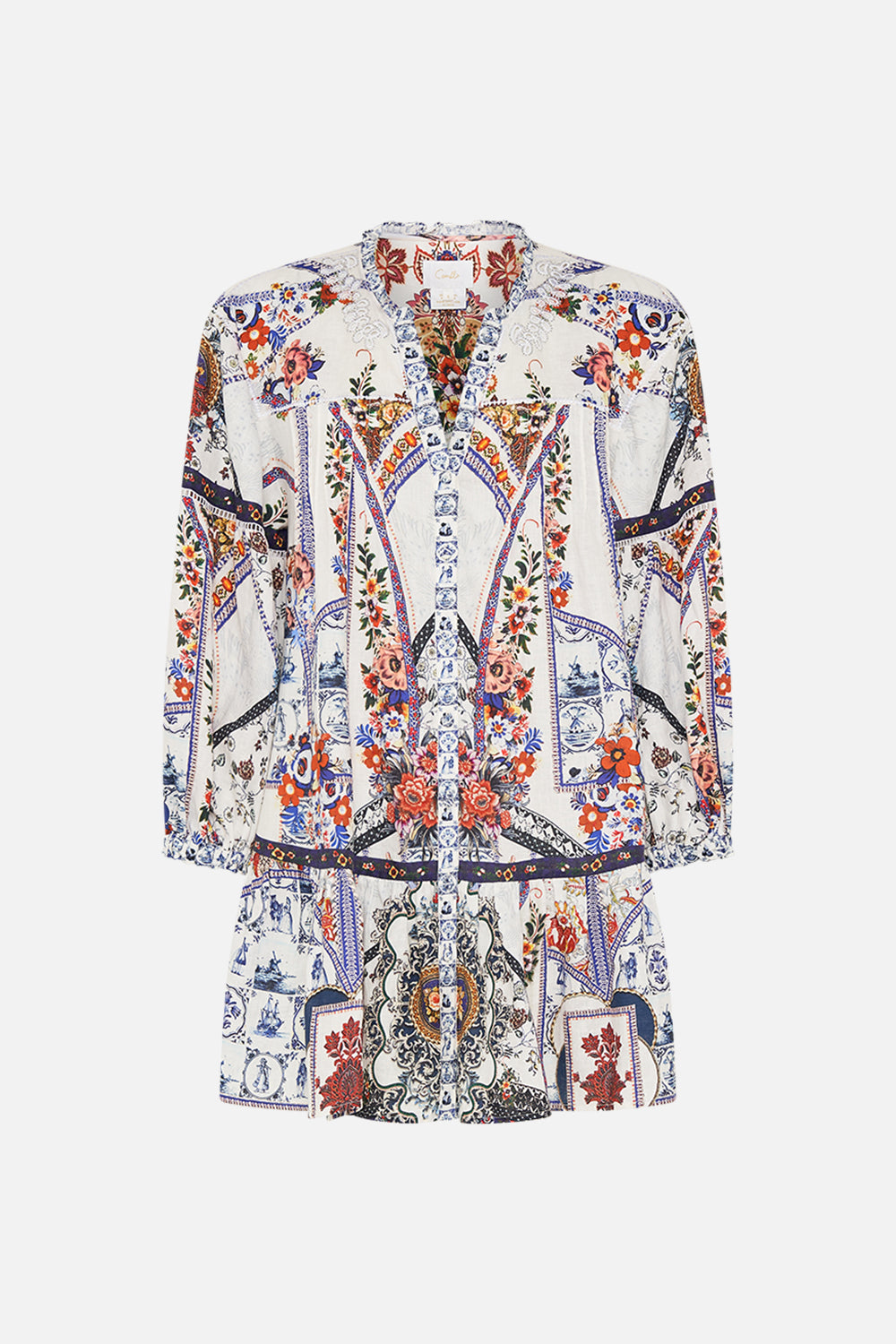 CAMILLA mini dress in My Folk Art Heart print