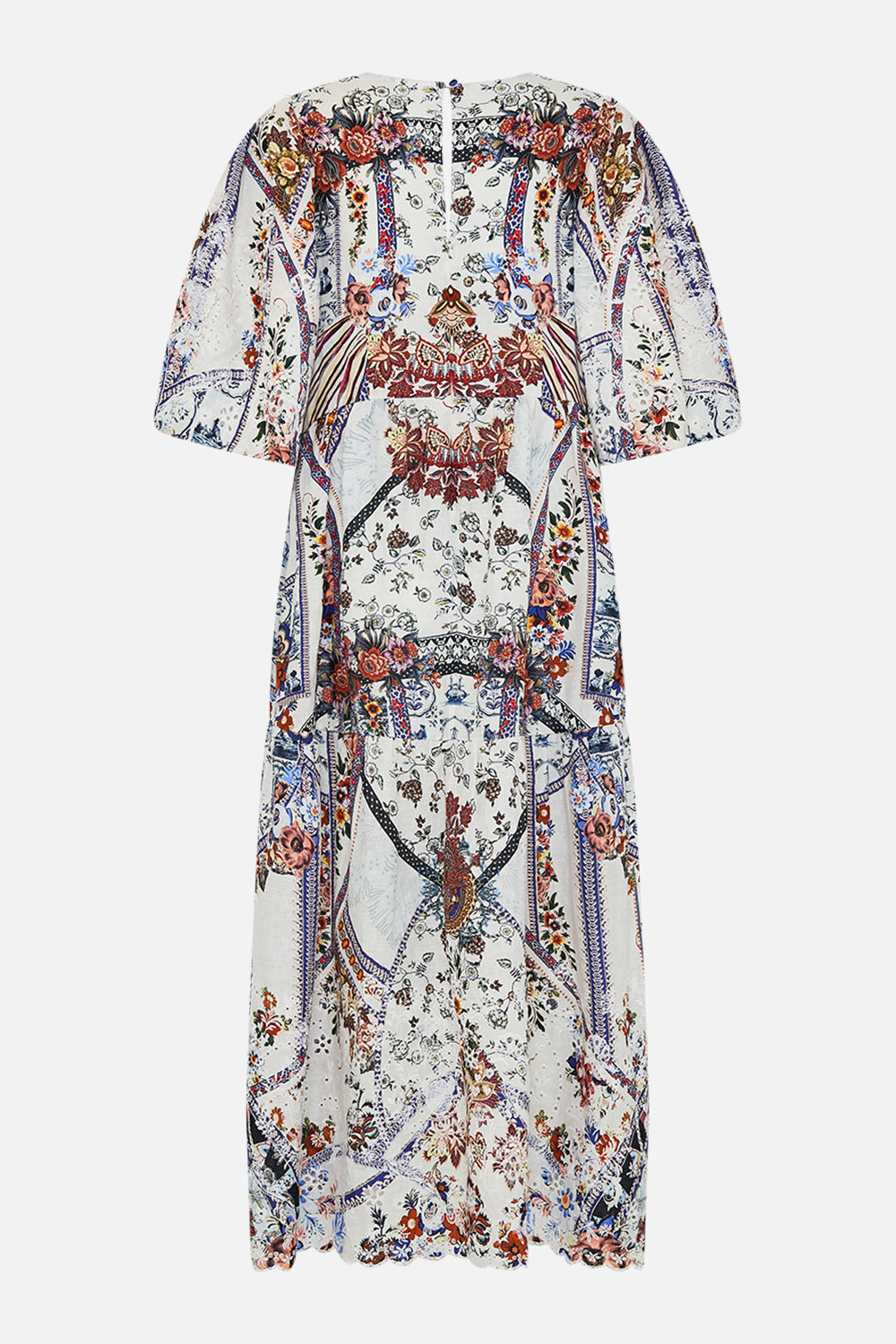 CAMILLA puff sleeve dress in My Folk Art Heart print