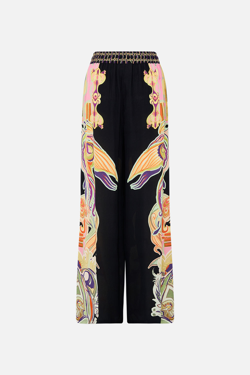 CAMILLA silk pants in Club Cinemania print