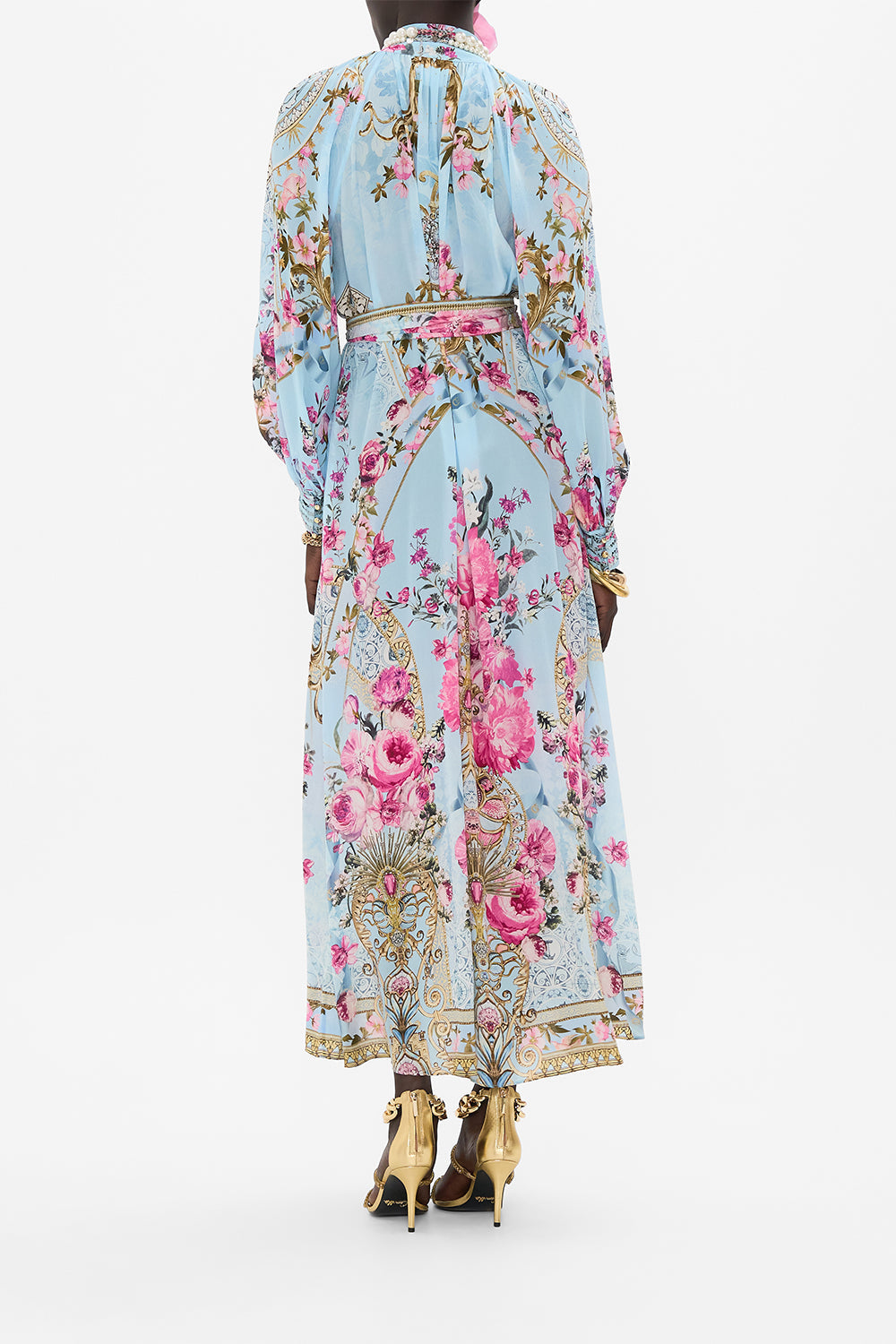 CAMILLA midi shirt dress in Down The Garden Path print
