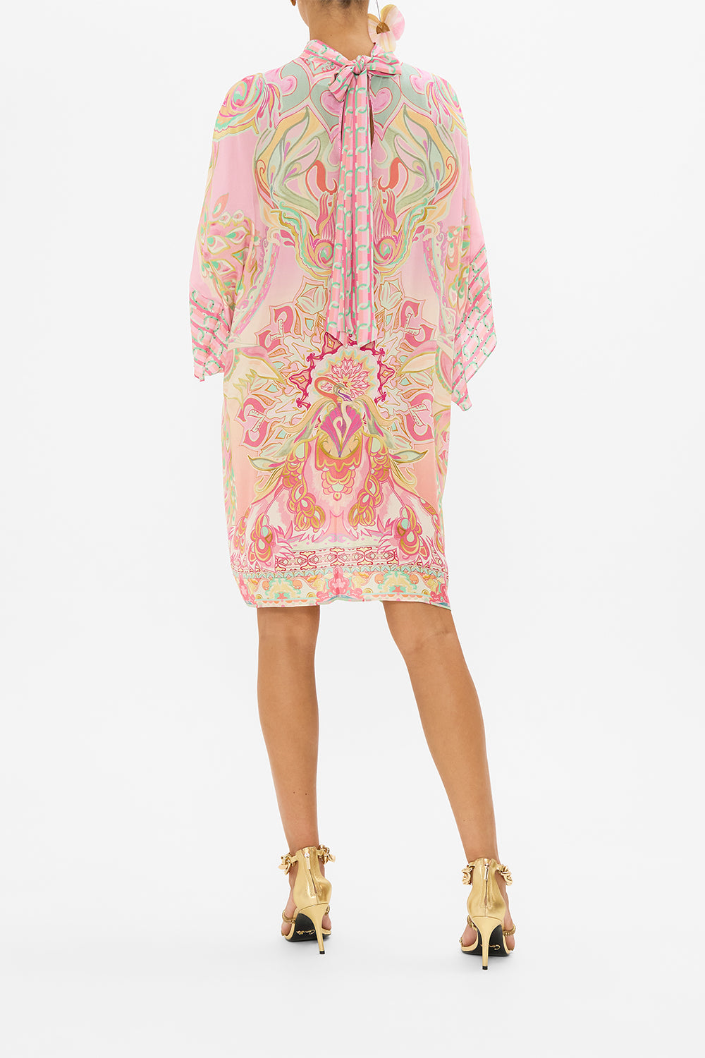 CAMILLA silk kaftan in Tea With Tuchinski print