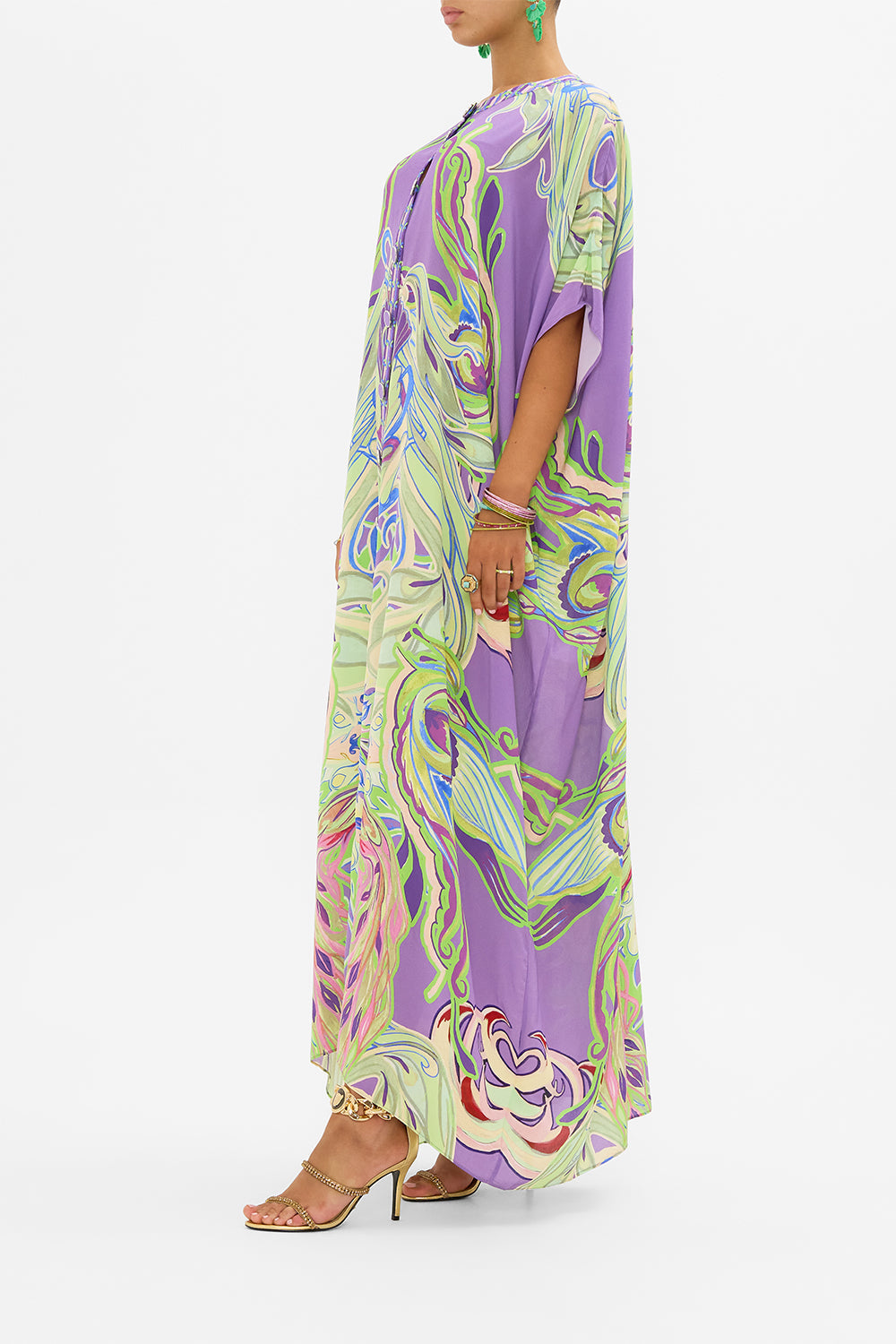 CAMILLA silk kaftan in Amsterdam Jewel print
