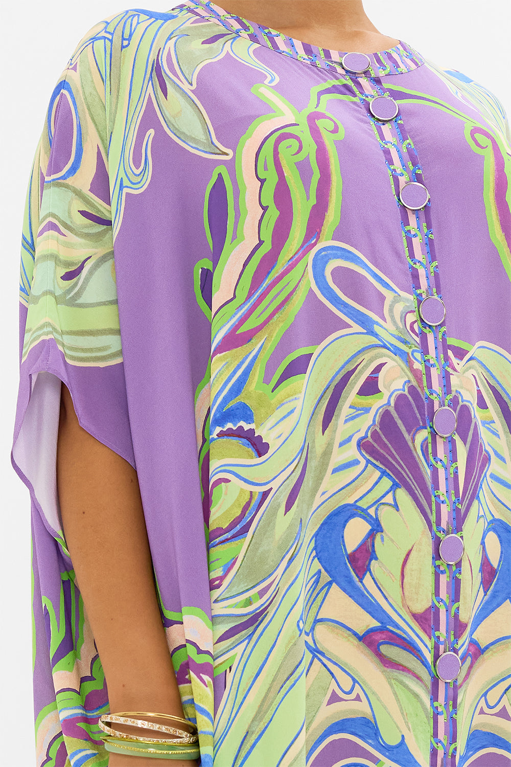 CAMILLA silk kaftan in Amsterdam Jewel print