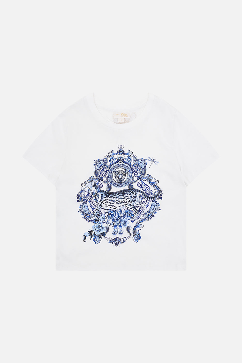 Front product view of Milla By CAMILLA skid short sleeve t shirt in Glaze and Graze print