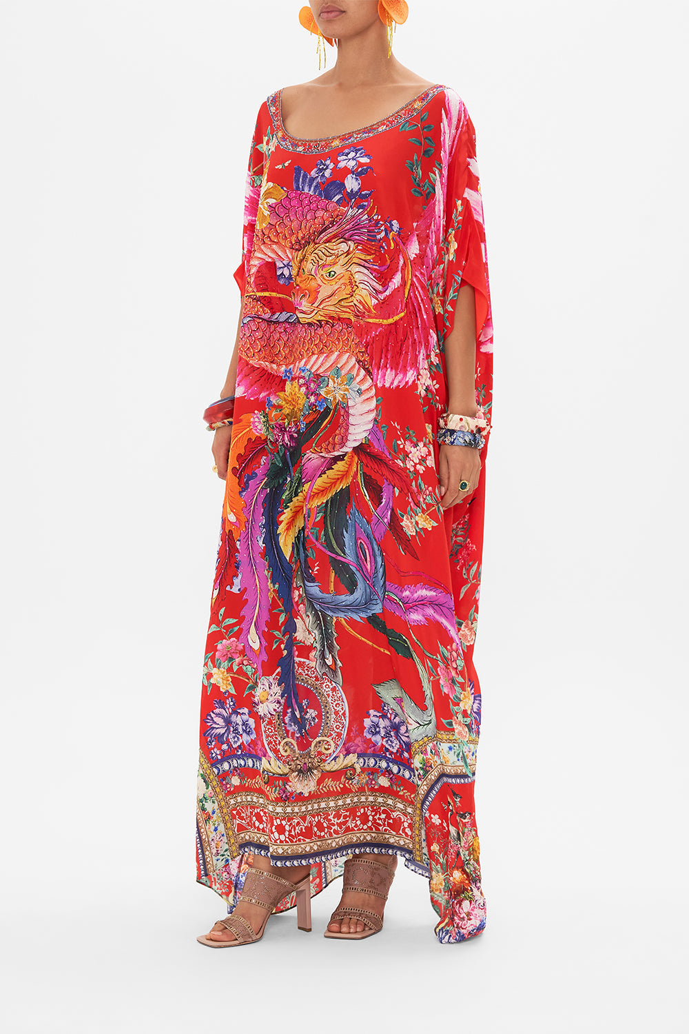 CAMILLA silk floral print kaftan in The Summer Palace print