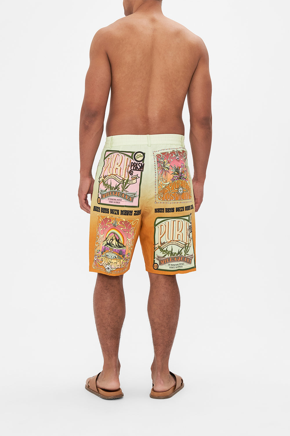 Hotel Franks by CAMILLA mens walk short in Lets Chase Rainbows print