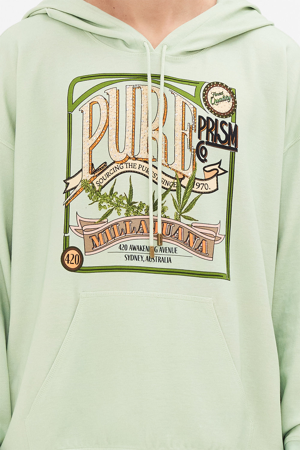 Hotel Franks by CAMILLA mens oversized hoodie in Lets Chase Rainbows print