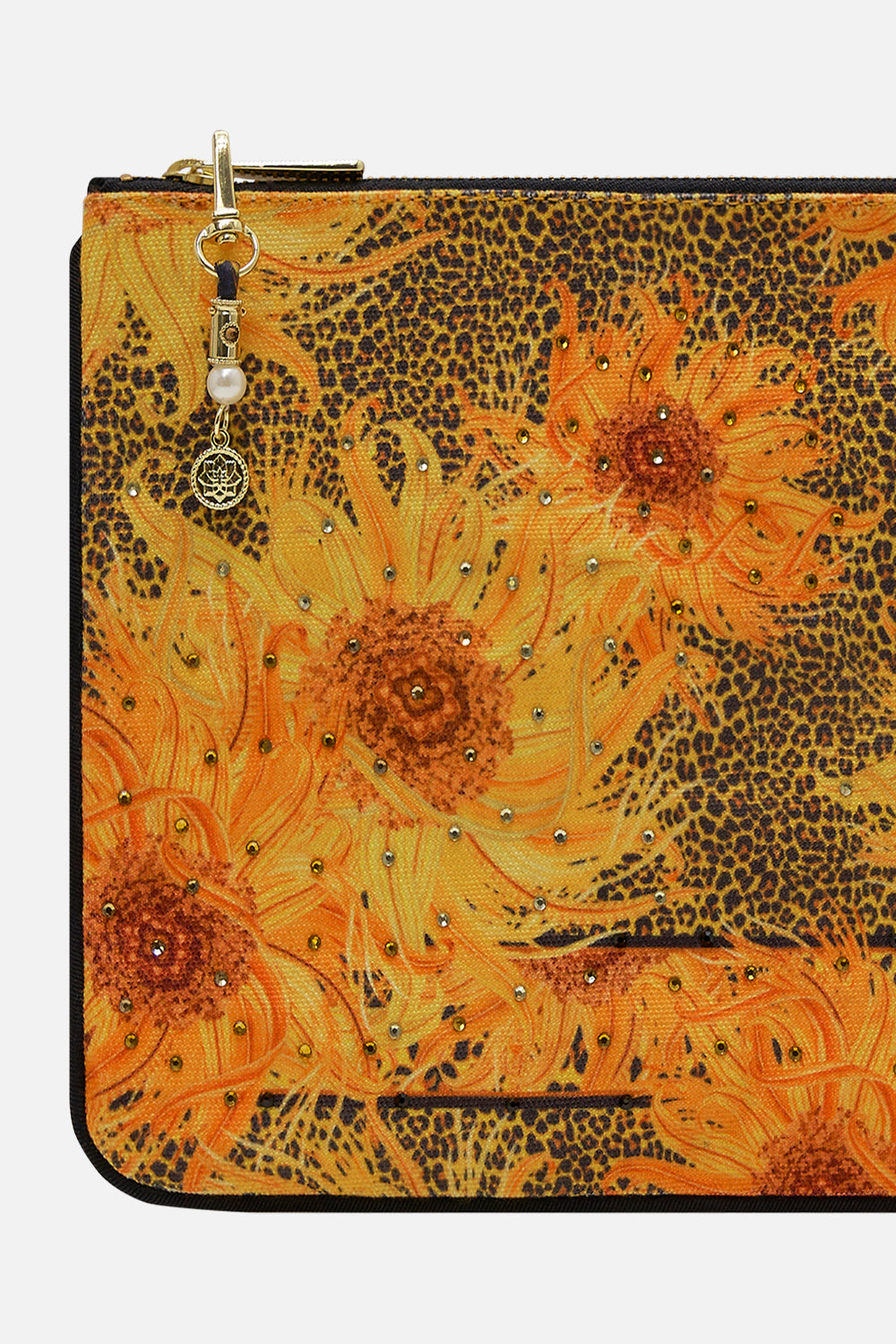 CAMILLA clutch bag in Make Me Your Masterpiece print