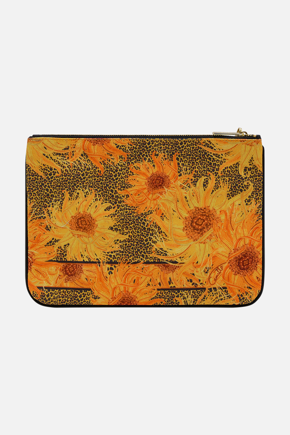 CAMILLA clutch bag in Make Me Your Masterpiece print