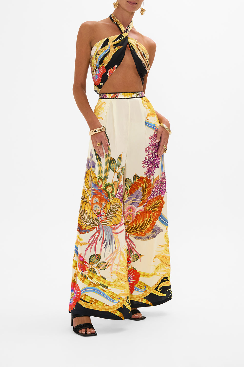 CAMILLA silk scarf in Sunflowers On My Mind print