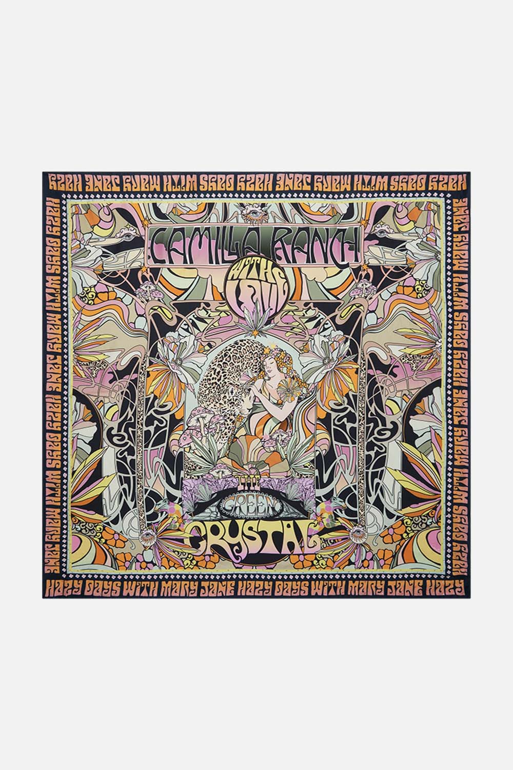 CAMILLA silk scarf in Day Trippin print