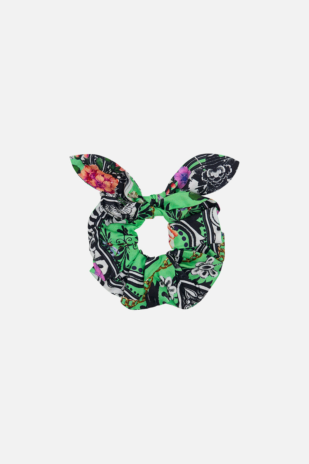 CAMILLA printed scrunche in Glaze and Graze print