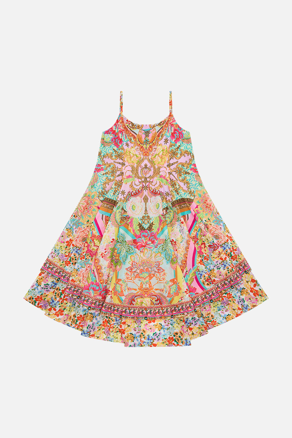 KIDS' ROUND NECK TIERED DRESS 12-14 AN ITALIAN WELCOME