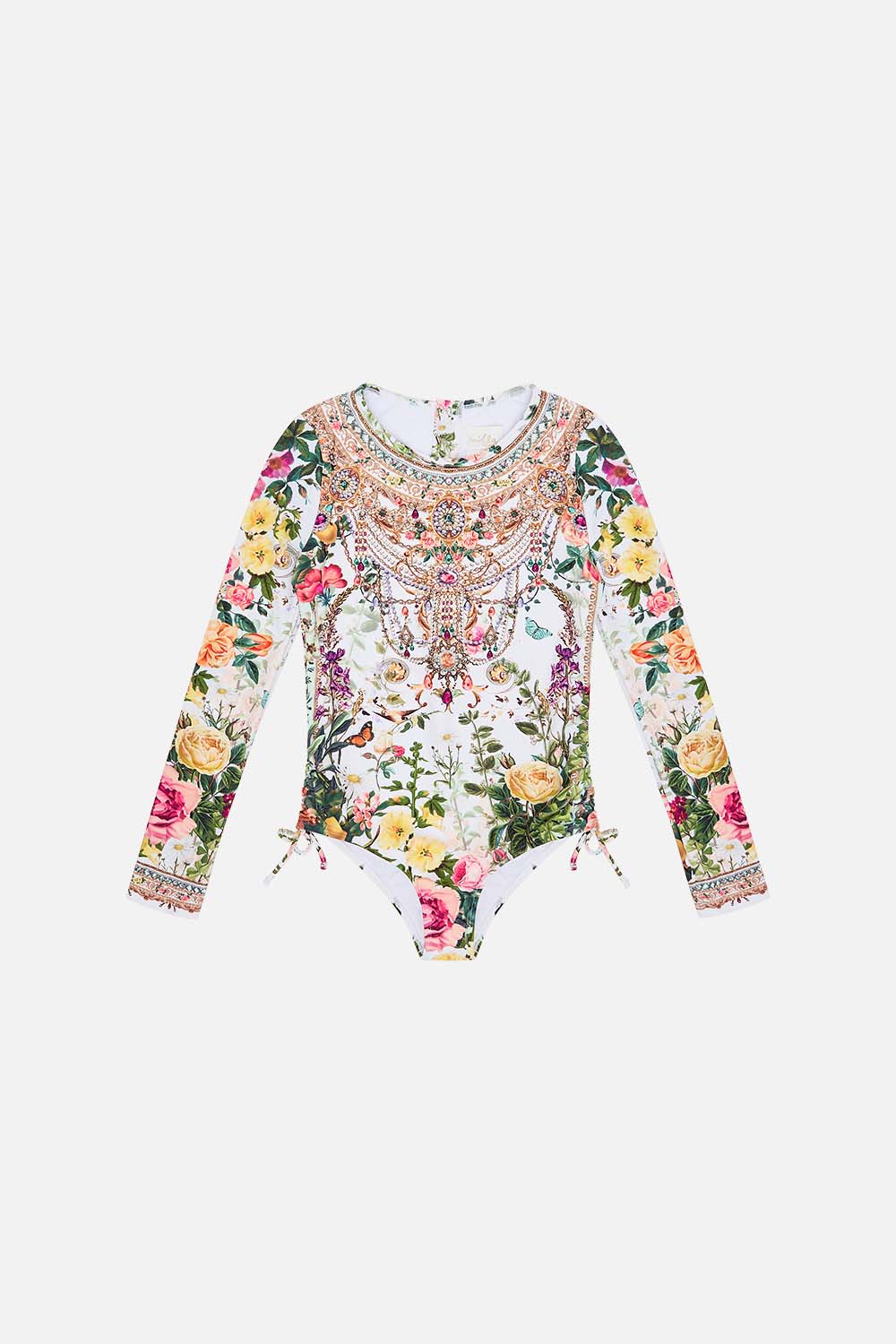 Product view of Milla by CAMILLA kids paddlesuit swimsuit in Renaissance Romance print