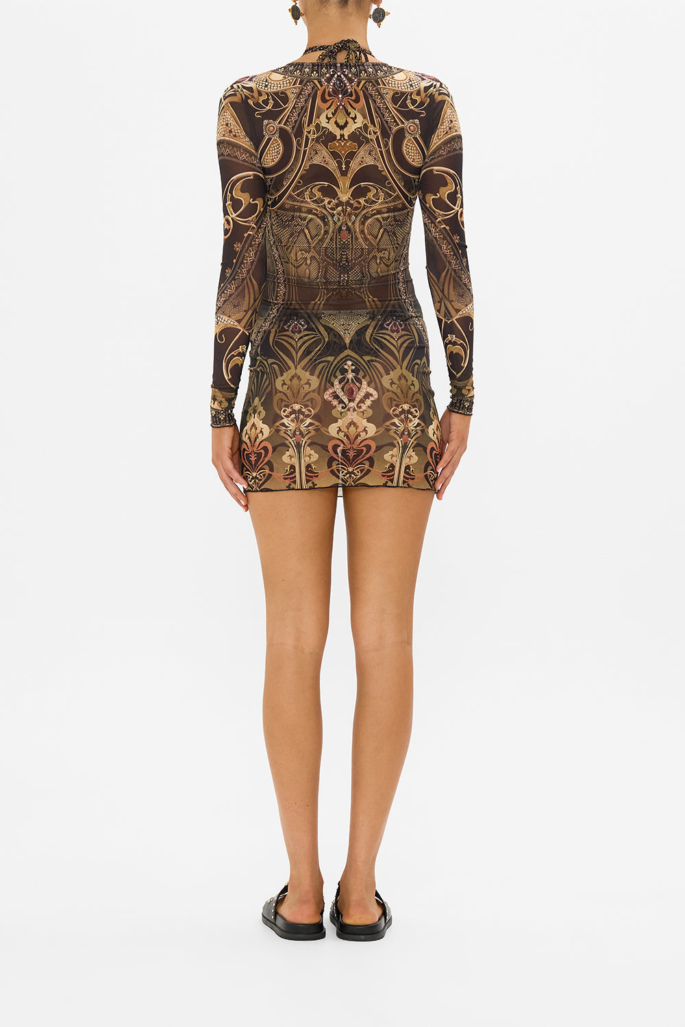 CAMILLA resortwear cover up in Noouveau Noir print